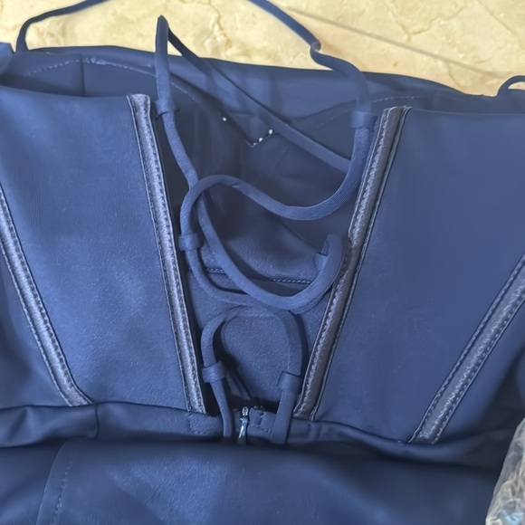 Dahlia macphee draped bodice gown w sequin size medium navy blue - Picture 9 of 9